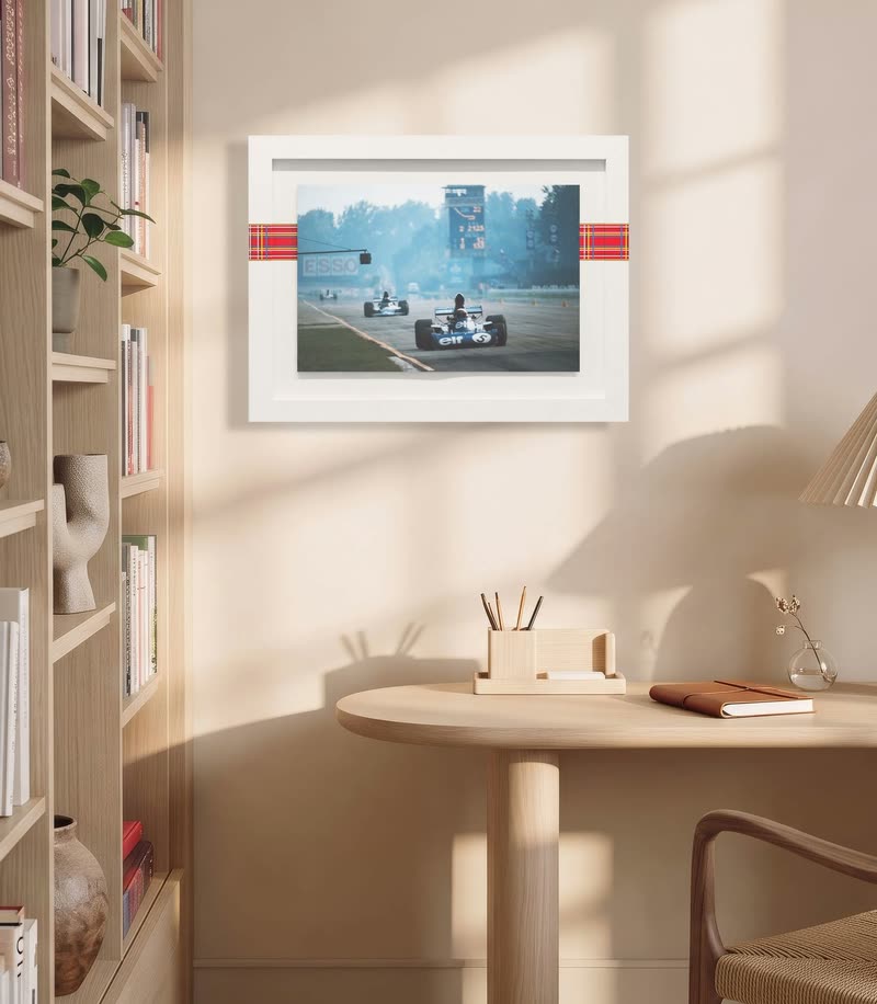 The Circle Edition framed in a sunlit study