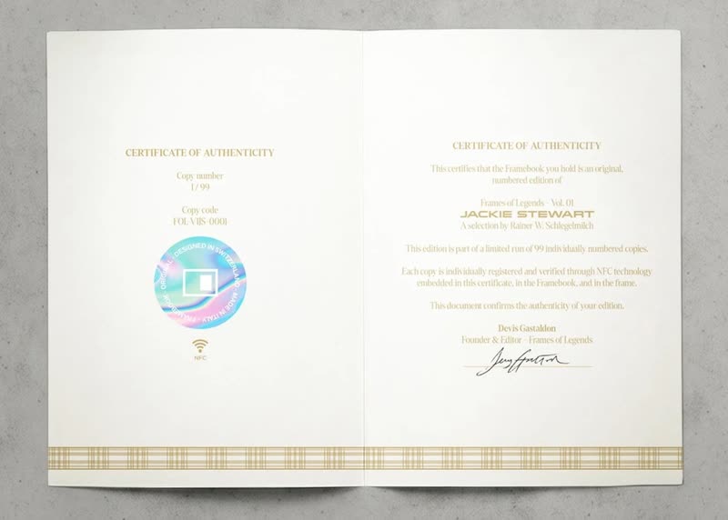 Certificate of authenticity