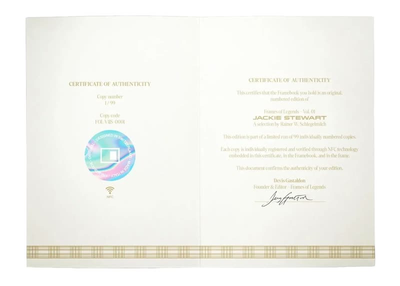 Certificate of authenticity